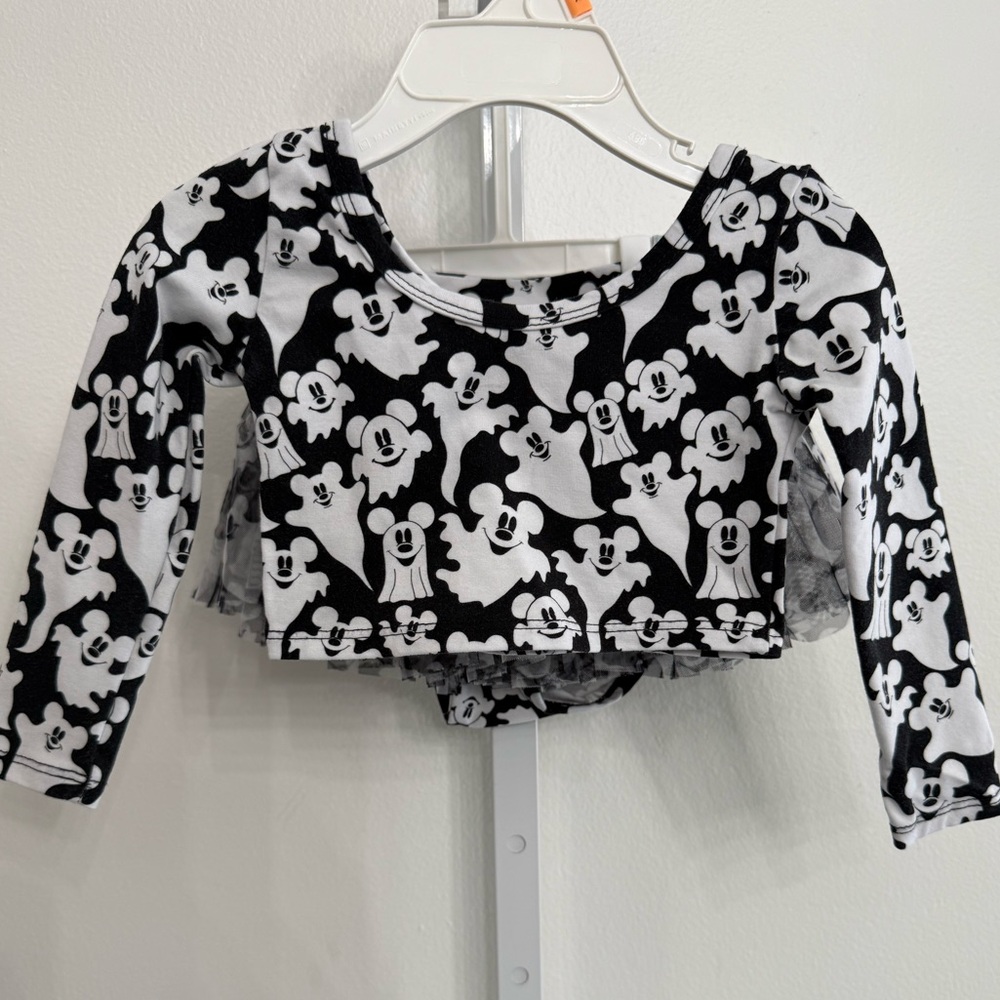 WRK Kids Black and White Mickey Ghost Matching Set